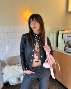 Nude Project Sophisticated Cowgirl Leather Shirt Sale