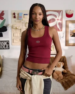 Nude Project Sophisticated Pleasure Tank Top Burgundy New