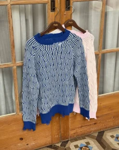 Nude Project Sour Cable Knit Sweater Blue Online