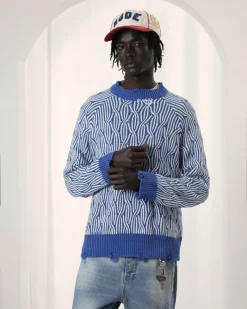 Nude Project Sour Cable Knit Sweater Blue Online