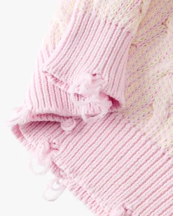 Nude Project Sour Cable Knit Sweater Pink Fashion