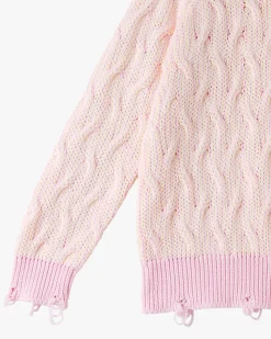 Nude Project Sour Cable Knit Sweater Pink Fashion
