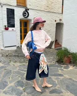 Nude Project Sour Cable Knit Sweater Pink Fashion