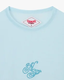 Nude Project Strass Top Blue New