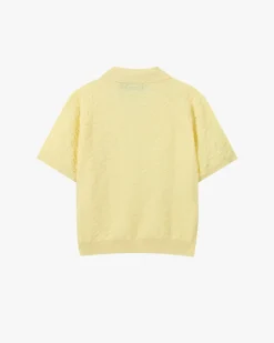Nude Project Structure Knit Polo Yellow Online