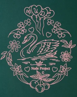Nude Project Swan Garden Tee Green Clearance