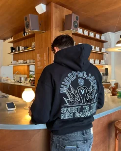 Nude Project Swans Hoodie Black Best