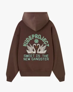 Nude Project Swans Hoodie Brown Hot
