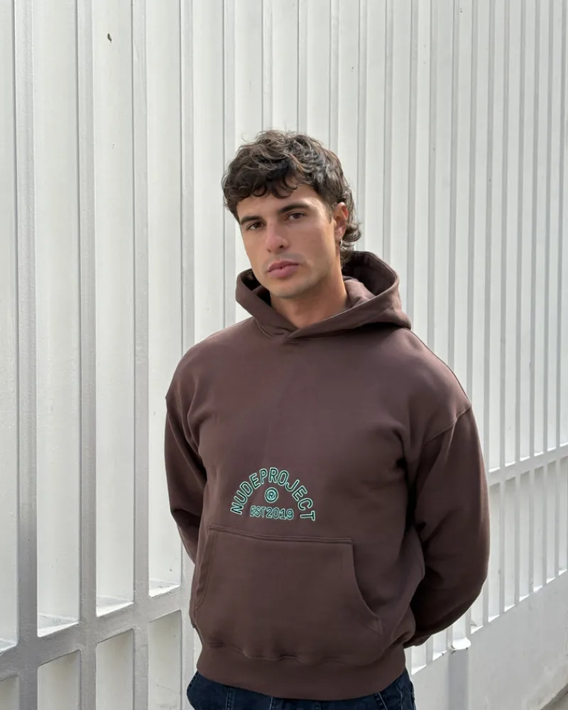 Nude Project Swans Hoodie Brown Hot