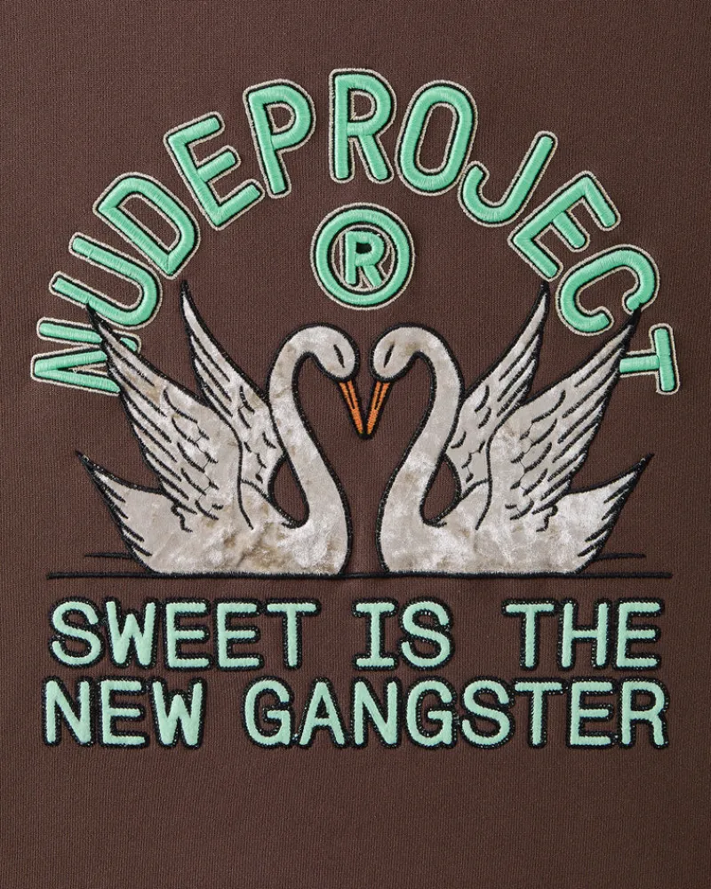 Nude Project Swans Hoodie Brown Hot