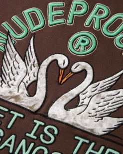 Nude Project Swans Hoodie Brown Hot