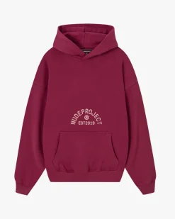 Nude Project Swans Hoodie Burgundy New
