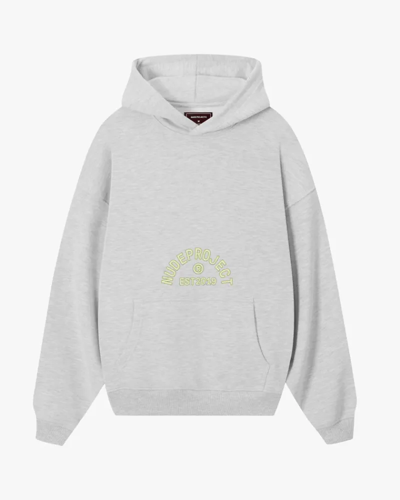 Nude Project Swans Hoodie Grey Melange Sale