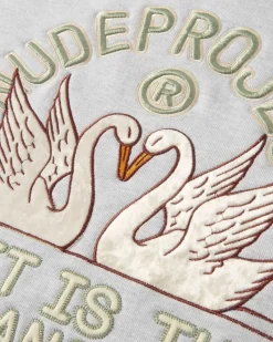 Nude Project Swans Hoodie Grey Melange Sale