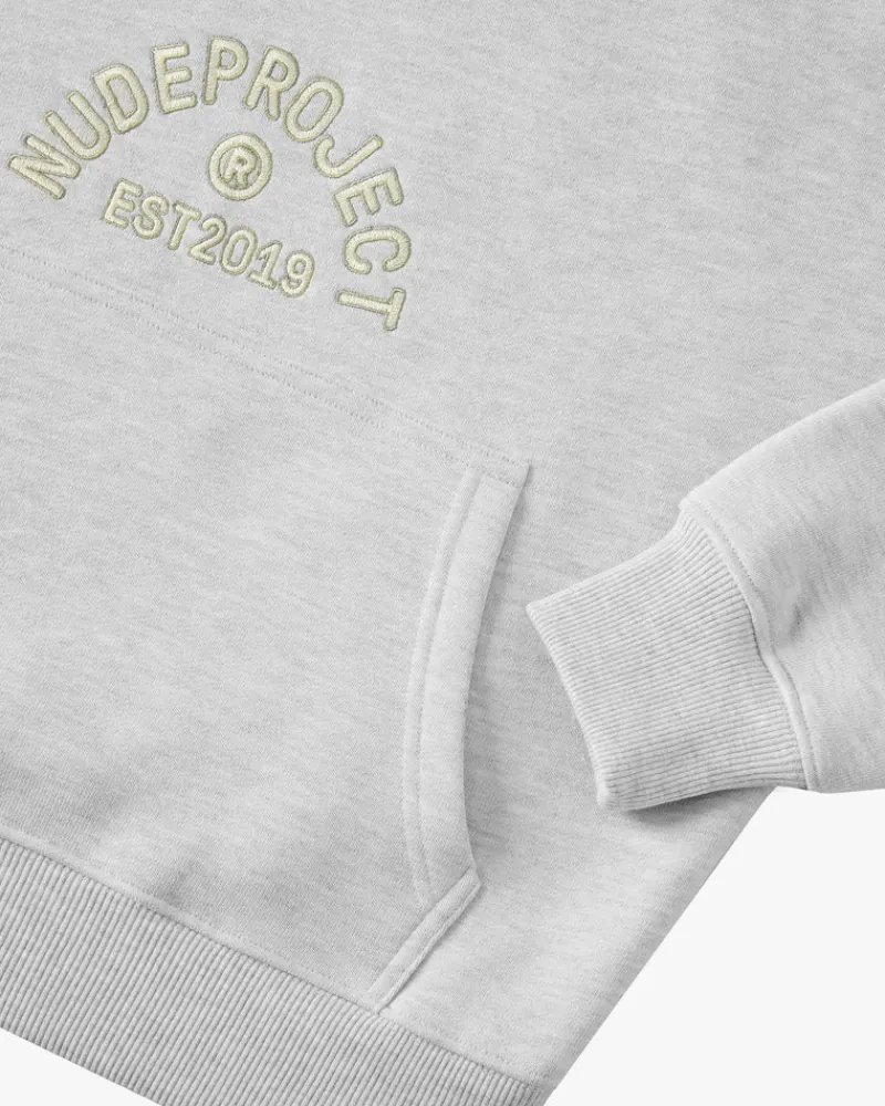 Nude Project Swans Hoodie Grey Melange Sale