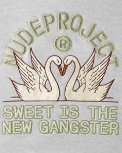 Nude Project Swans Hoodie Grey Melange Sale