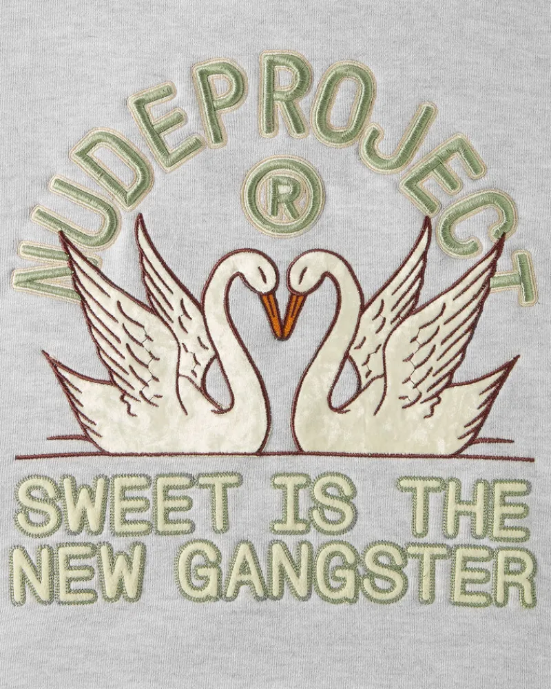 Nude Project Swans Hoodie Grey Melange Sale
