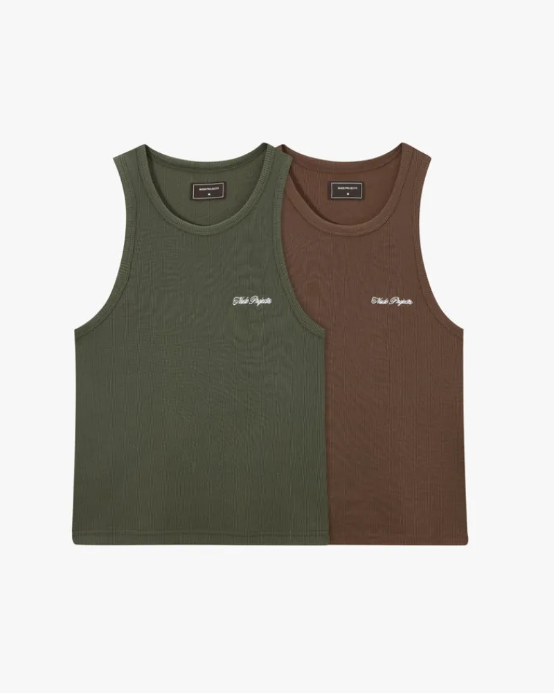 Nude Project Tank Top Ss24 Green/Brown Sale