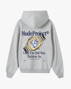 Nude Project Time Hoodie Grey Melange Discount