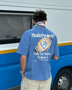Nude Project Time Tee Blue Clearance