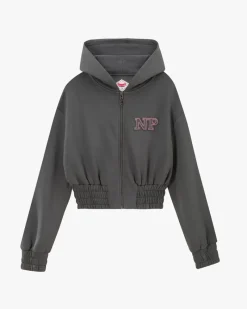 Nude Project Typa Day Cropped Hoodie Ash Sale