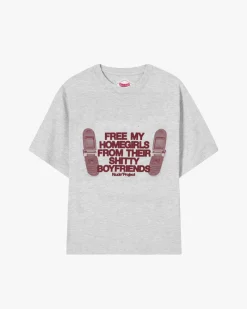 Nude Project Type Shit Tee Grey Outlet