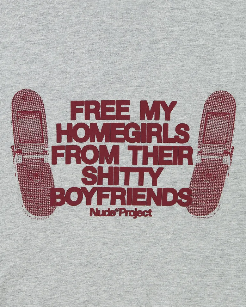 Nude Project Type Shit Tee Grey Outlet