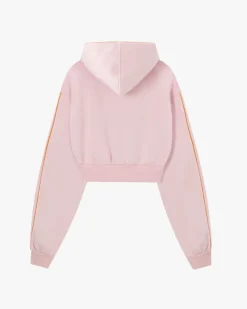Nude Project Varsity Cropped Hoodie Pink Outlet
