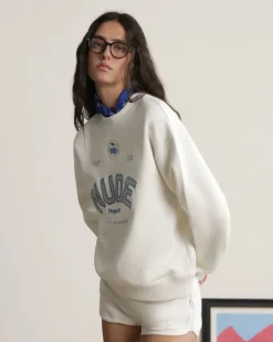 Nude Project Varsity Sweatshirt Marshmallow Discount