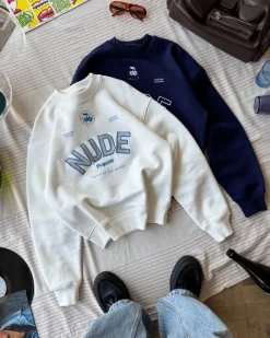 Nude Project Varsity Sweatshirt Marshmallow Discount