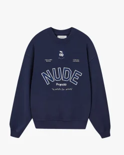 Nude Project Varsity Sweatshirt Navy Clearance