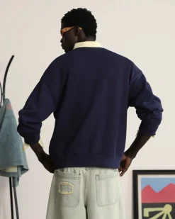 Nude Project Varsity Sweatshirt Navy Clearance