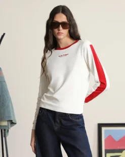 Nude Project Vintage Sports Longsleeve White Hot