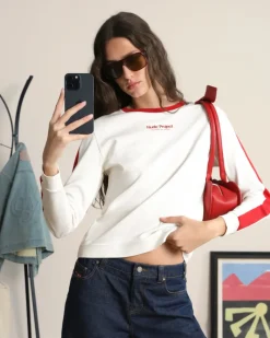 Nude Project Vintage Sports Longsleeve White Hot