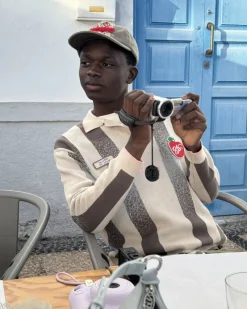 Nude Project Vizcaya Football Polo Knit Grey New