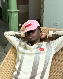 Nude Project Vizcaya Football Polo Knit Grey New