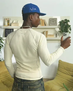 Nude Project Waffle Long-Sleeve Tee 2 Pack Marshmallow/Black Discount