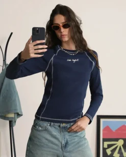 Nude Project Waffle Long-Sleeve Tee 2 Pack Cocoa/Navy Fashion