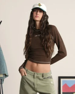 Nude Project Waffle Long-Sleeve Tee 2 Pack Cocoa/Navy Fashion