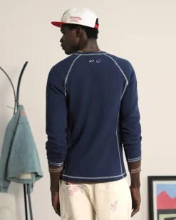 Nude Project Waffle Long-Sleeve Tee 2 Pack Cocoa/Navy Fashion