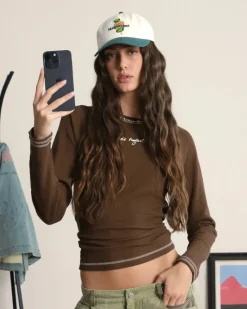 Nude Project Waffle Long-Sleeve Tee 2 Pack Cocoa/Navy Fashion