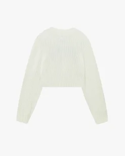 Nude Project Wifey Knit Cropped Sweater White Best