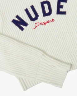 Nude Project Wifey Knit Cropped Sweater White Best