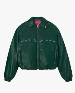 Nude Project World Cup Leather Bomber Jacket Clearance