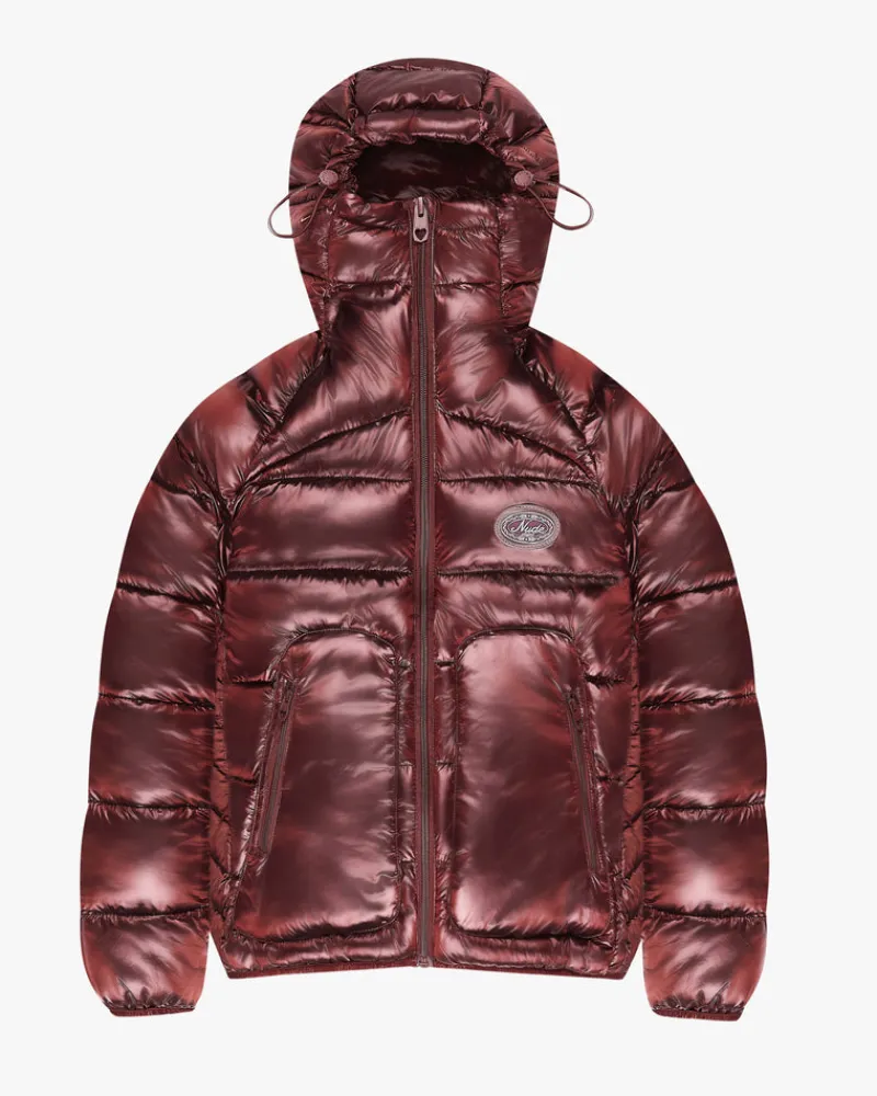 Nude Project Iconic Puffer Jacket Burgundy Best - Premium Streetwear